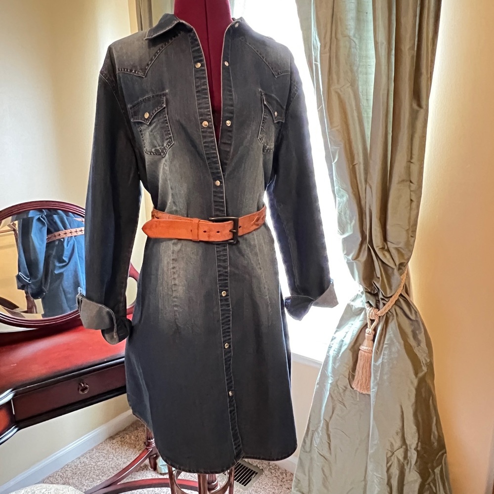 NWT - Wrangler Women’s Denim Button-Down Dress, Size: XL